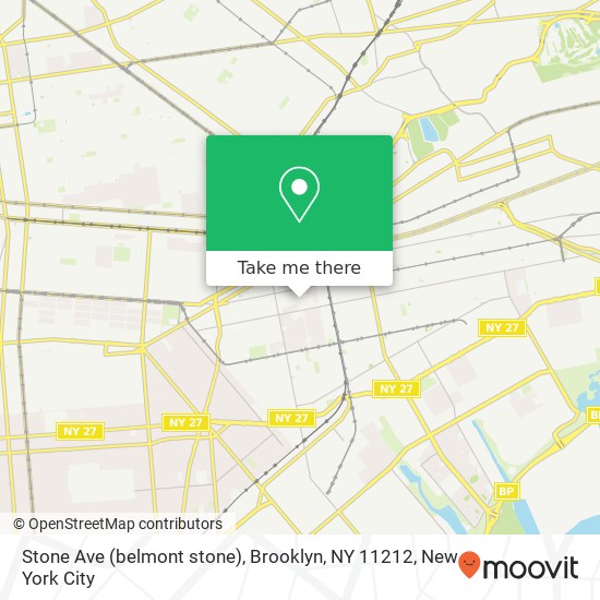 Mapa de Stone Ave (belmont stone), Brooklyn, NY 11212
