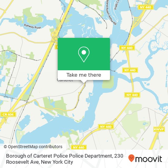 Borough of Carteret Police Police Department, 230 Roosevelt Ave map