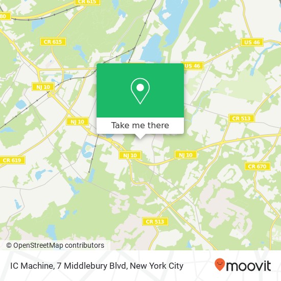 Mapa de IC Machine, 7 Middlebury Blvd