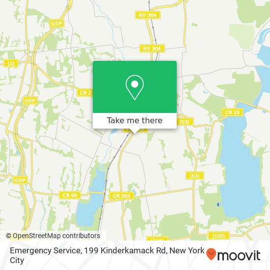Mapa de Emergency Service, 199 Kinderkamack Rd