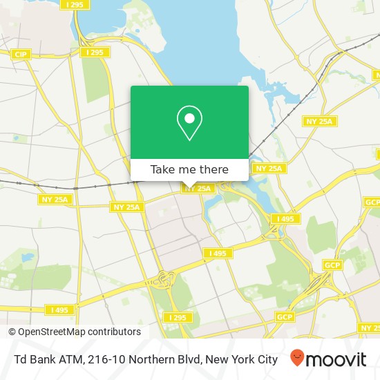Mapa de Td Bank ATM, 216-10 Northern Blvd