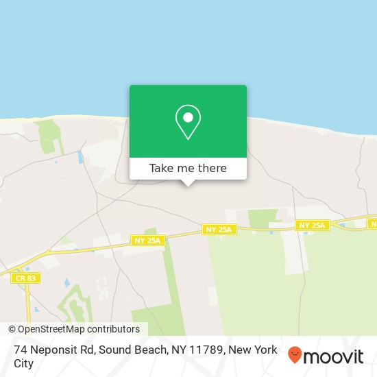Mapa de 74 Neponsit Rd, Sound Beach, NY 11789
