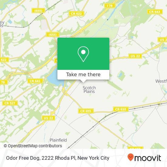 Mapa de Odor Free Dog, 2222 Rhoda Pl