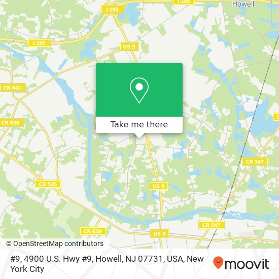 Mapa de #9, 4900 U.S. Hwy #9, Howell, NJ 07731, USA