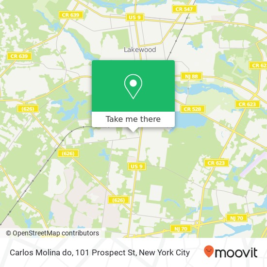 Carlos Molina do, 101 Prospect St map