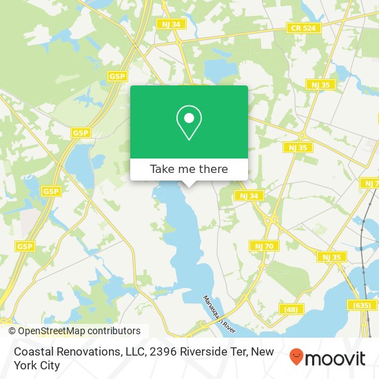 Coastal Renovations, LLC, 2396 Riverside Ter map