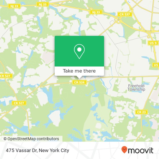 475 Vassar Dr, Freehold, NJ 07728 map
