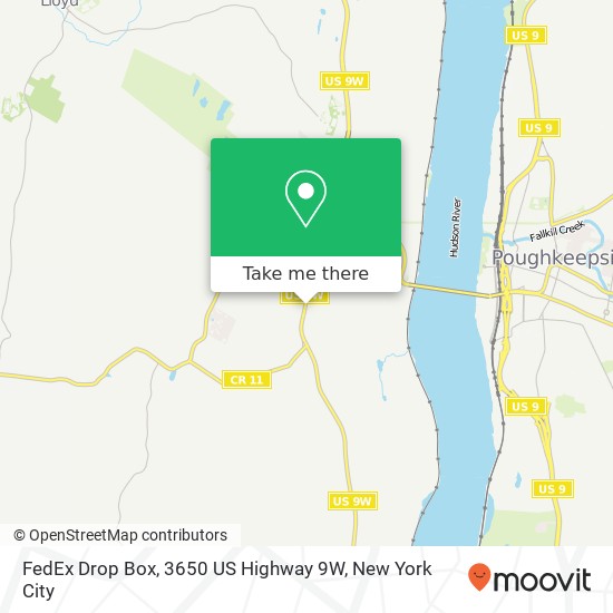 Mapa de FedEx Drop Box, 3650 US Highway 9W