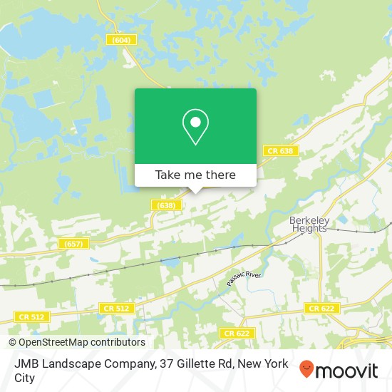 Mapa de JMB Landscape Company, 37 Gillette Rd