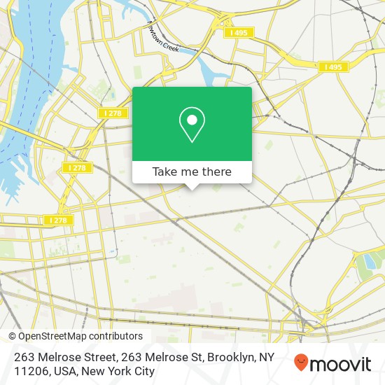 263 Melrose Street, 263 Melrose St, Brooklyn, NY 11206, USA map