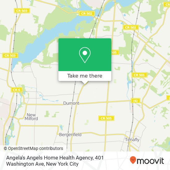 Mapa de Angela's Angels Home Health Agency, 401 Washington Ave