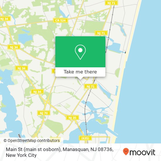 Mapa de Main St (main st osborn), Manasquan, NJ 08736