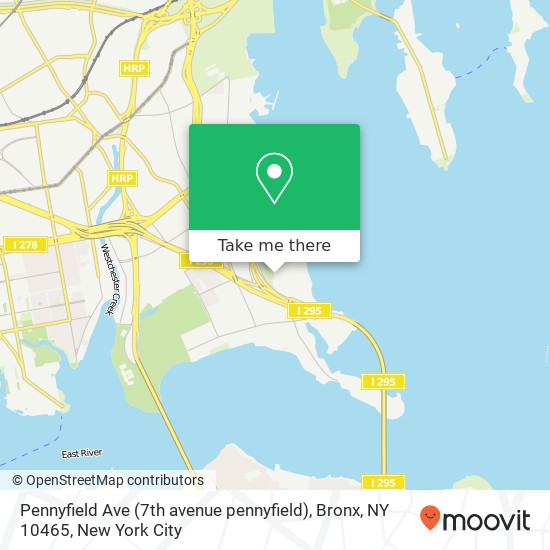 Mapa de Pennyfield Ave (7th avenue pennyfield), Bronx, NY 10465