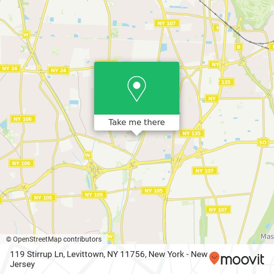 119 Stirrup Ln, Levittown, NY 11756 map