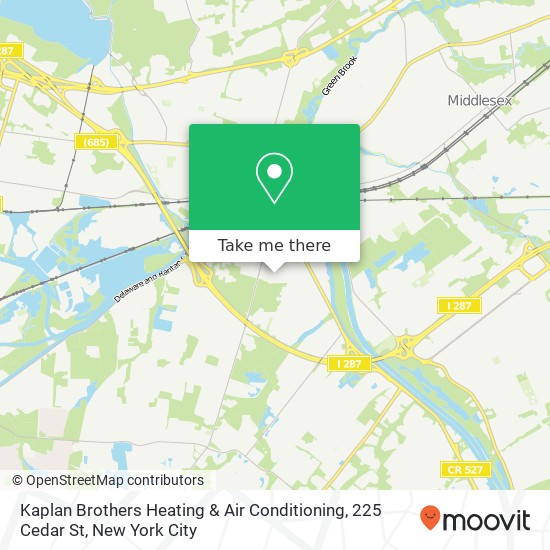 Mapa de Kaplan Brothers Heating & Air Conditioning, 225 Cedar St