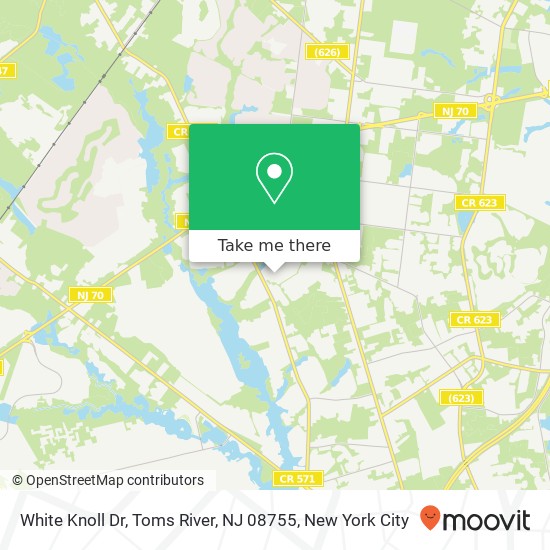 Mapa de White Knoll Dr, Toms River, NJ 08755