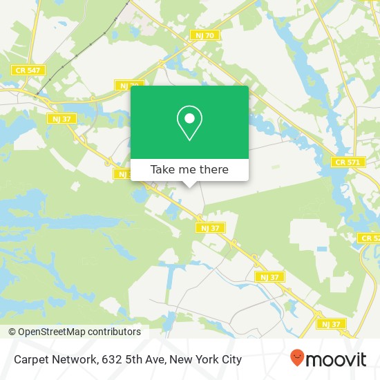 Mapa de Carpet Network, 632 5th Ave