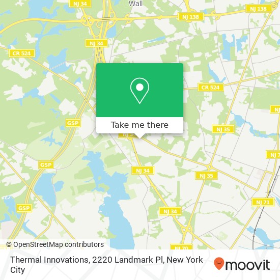 Mapa de Thermal Innovations, 2220 Landmark Pl