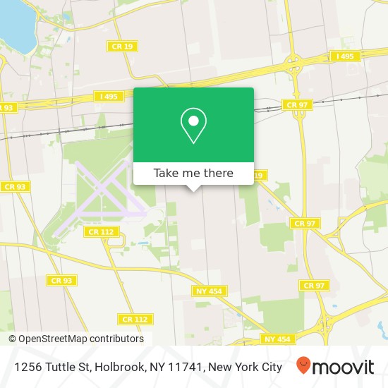 Mapa de 1256 Tuttle St, Holbrook, NY 11741