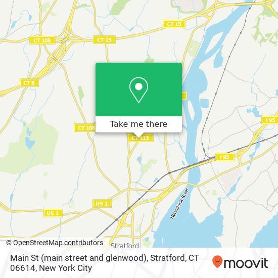 Mapa de Main St (main street and glenwood), Stratford, CT 06614