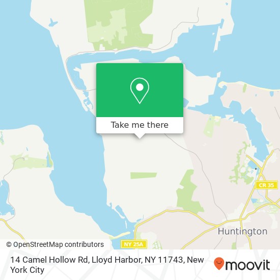Mapa de 14 Camel Hollow Rd, Lloyd Harbor, NY 11743