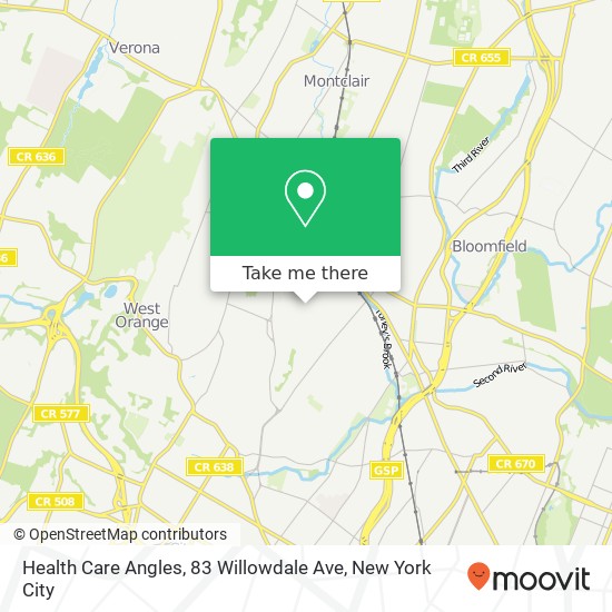 Health Care Angles, 83 Willowdale Ave map