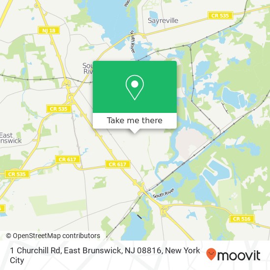 1 Churchill Rd, East Brunswick, NJ 08816 map