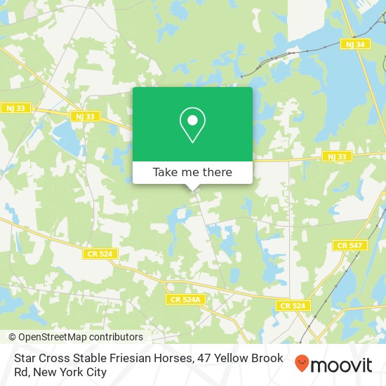 Mapa de Star Cross Stable Friesian Horses, 47 Yellow Brook Rd