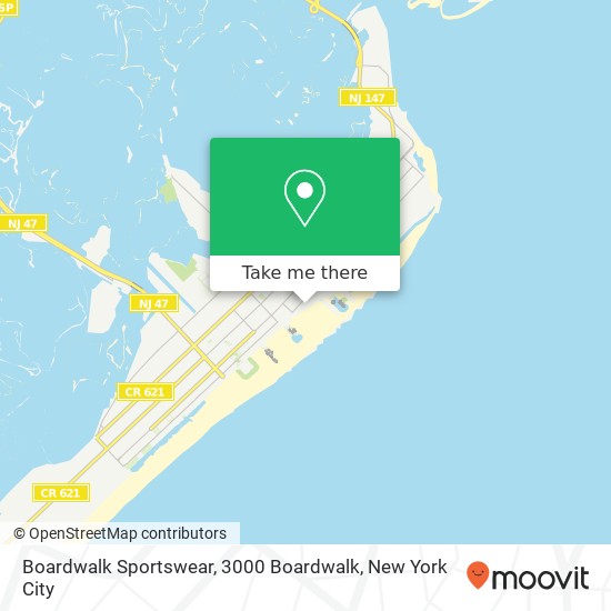 Boardwalk Sportswear, 3000 Boardwalk map