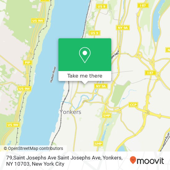 Mapa de 79,Saint Josephs Ave Saint Josephs Ave, Yonkers, NY 10703