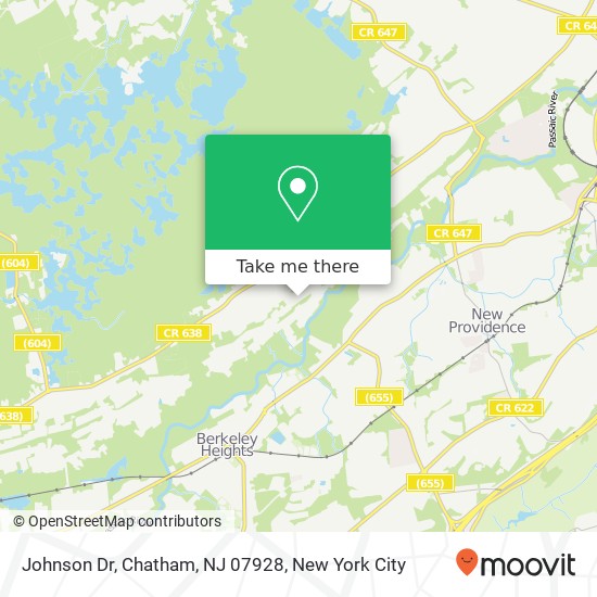 Johnson Dr, Chatham, NJ 07928 map