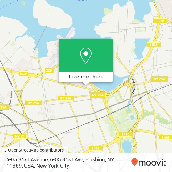 6-05 31st Avenue, 6-05 31st Ave, Flushing, NY 11369, USA map