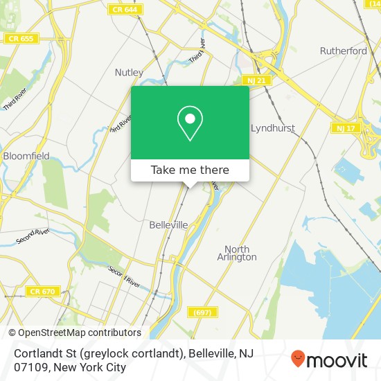 Cortlandt St (greylock cortlandt), Belleville, NJ 07109 map