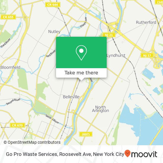 Mapa de Go Pro Waste Services, Roosevelt Ave