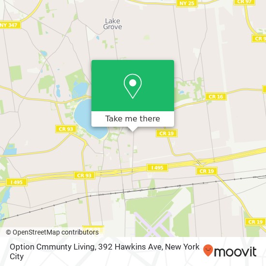 Mapa de Option Cmmunty Living, 392 Hawkins Ave