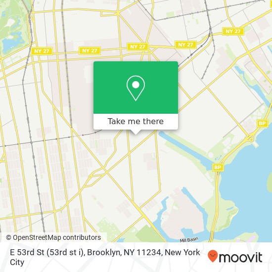 Mapa de E 53rd St (53rd st i), Brooklyn, NY 11234