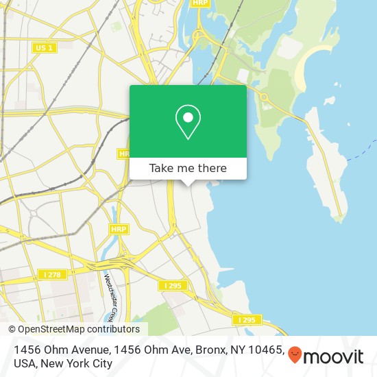 1456 Ohm Avenue, 1456 Ohm Ave, Bronx, NY 10465, USA map