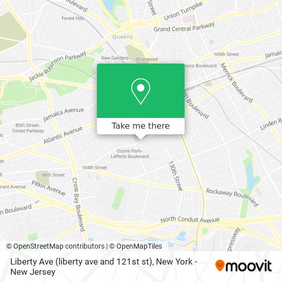Mapa de Liberty Ave (liberty ave and 121st st)