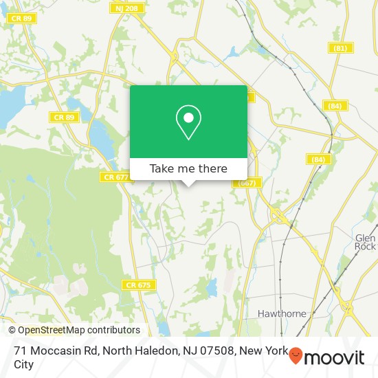 Mapa de 71 Moccasin Rd, North Haledon, NJ 07508