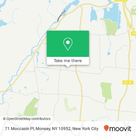 Mapa de 71 Moccasin Pl, Monsey, NY 10952