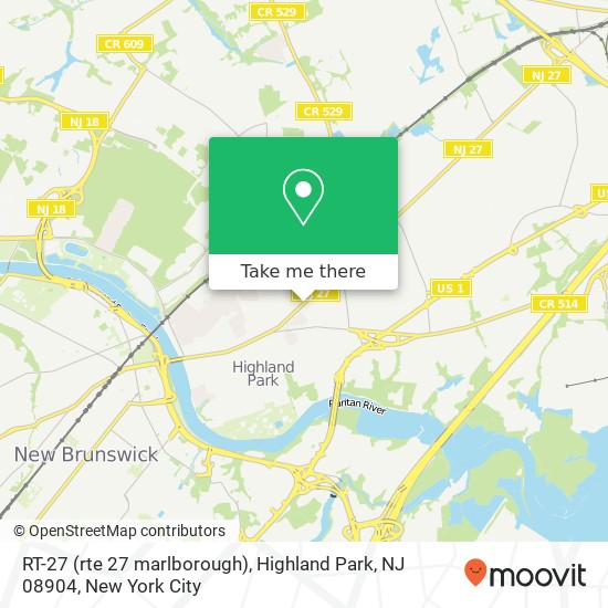 RT-27 (rte 27 marlborough), Highland Park, NJ 08904 map
