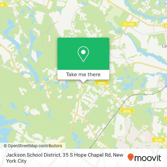 Mapa de Jackson School District, 35 S Hope Chapel Rd