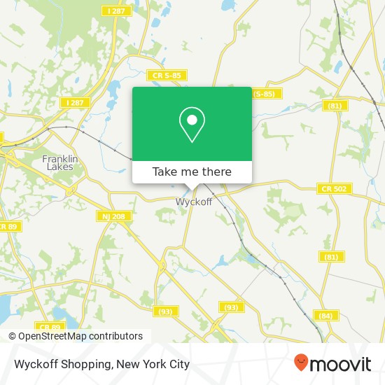 Wyckoff Shopping map