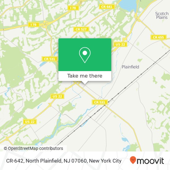 Mapa de CR-642, North Plainfield, NJ 07060