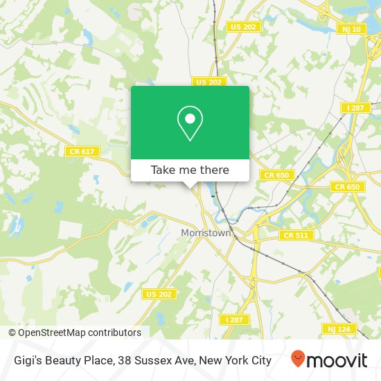 Gigi's Beauty Place, 38 Sussex Ave map