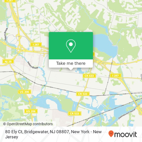 80 Ely Ct, Bridgewater, NJ 08807 map