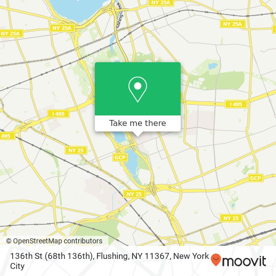 136th St (68th 136th), Flushing, NY 11367 map