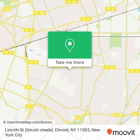 Mapa de Lincoln St (lincoln steele), Elmont, NY 11003