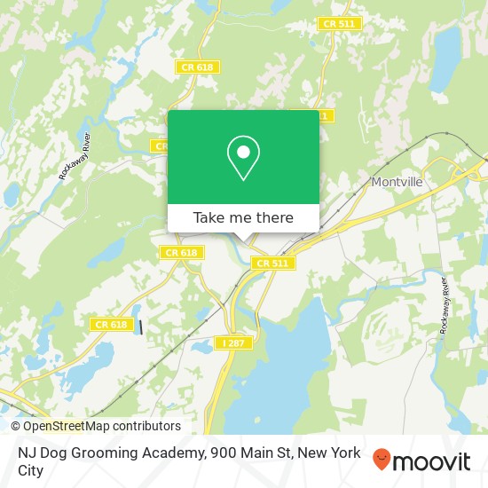 Mapa de NJ Dog Grooming Academy, 900 Main St