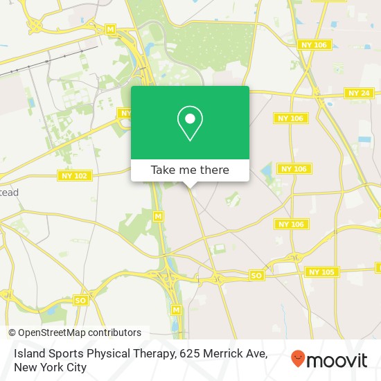 Island Sports Physical Therapy, 625 Merrick Ave map